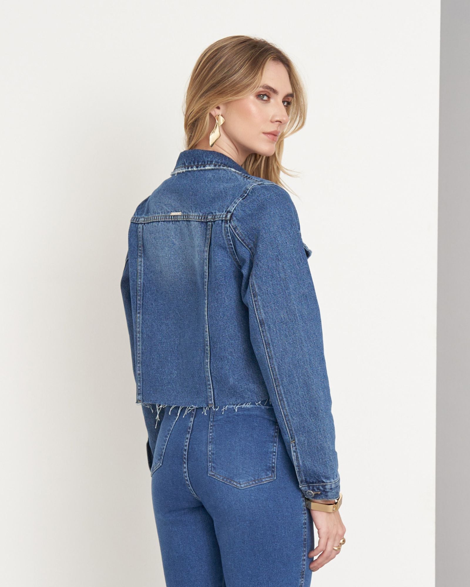 Jaqueta Jeans Cropped